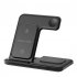 3 in 1 Wireless Charger Stand Fast Charging Vertical Base Bracket Compatible for Iphone Iwatch Airpods Black