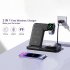 3 in 1 Wireless Charger Stand Fast Charging Vertical Base Bracket Compatible for Iphone Iwatch Airpods Black