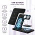3 in 1 Wireless Charger Stand Fast Charging Vertical Base Bracket Compatible for Iphone Iwatch Airpods Black