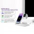 3 in 1 Wireless Charger Stand Fast Charging Vertical Base Bracket Compatible for Iphone Iwatch Airpods Black
