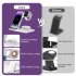 3 in 1 Wireless Charger Stand Fast Charging Vertical Base Bracket Compatible for Iphone Iwatch Airpods Black