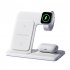 3 in 1 Wireless Charger Stand Fast Charging Vertical Base Bracket Compatible for Iphone Iwatch Airpods Black