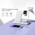 3 in 1 Wireless Charger Stand Fast Charging Vertical Base Bracket Compatible for Iphone Iwatch Airpods White
