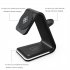 3 in 1 Wireless Charger Stand 15w Magnetic Fast Charging Dock Station for Mobile Phone Earphone Watch White