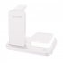 3 in 1 Wireless Charging Station With Led Night Light Foldable Charger Stand Compatible For Iwatch Iphone Airpods White