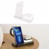 3 in 1 Wireless Charging Station With Led Night Light Foldable Charger Stand Compatible For Iwatch Iphone Airpods White