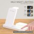 3 in 1 Wireless Charging Station With Led Night Light Foldable Charger Stand Compatible For Iwatch Iphone Airpods White
