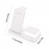 3 in 1 Wireless Charging Station With Led Night Light Foldable Charger Stand Compatible For Iwatch Iphone Airpods White