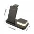 3 in 1 Wireless Charging Station With Led Night Light Foldable Charger Stand Compatible For Iwatch Iphone Airpods White