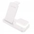 3 in 1 Wireless Charging Station With Led Night Light Foldable Charger Stand Compatible For Iwatch Iphone Airpods White