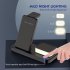 3 in 1 Wireless Charging Station With Led Night Light Foldable Charger Stand Compatible For Iwatch Iphone Airpods White