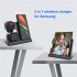3 in 1 Wireless Charging Station Multiple Devices Wireless Charger Dock with Type C Cable Black