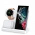 3 in 1 Wireless Charging Station Multiple Devices Wireless Charger Dock with Type C Cable Black