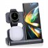 3 in 1 Wireless Charging Station Multiple Devices Wireless Charger Dock with Type C Cable Black