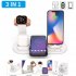 3 in1 Rotatable Wireless Charger Stand for iPhone Airpods Multi Function Charging Stand  black