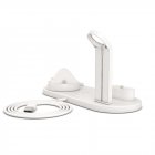 3 in1 Rotatable Wireless Charger Stand for iPhone Airpods Multi Function Charging Stand white