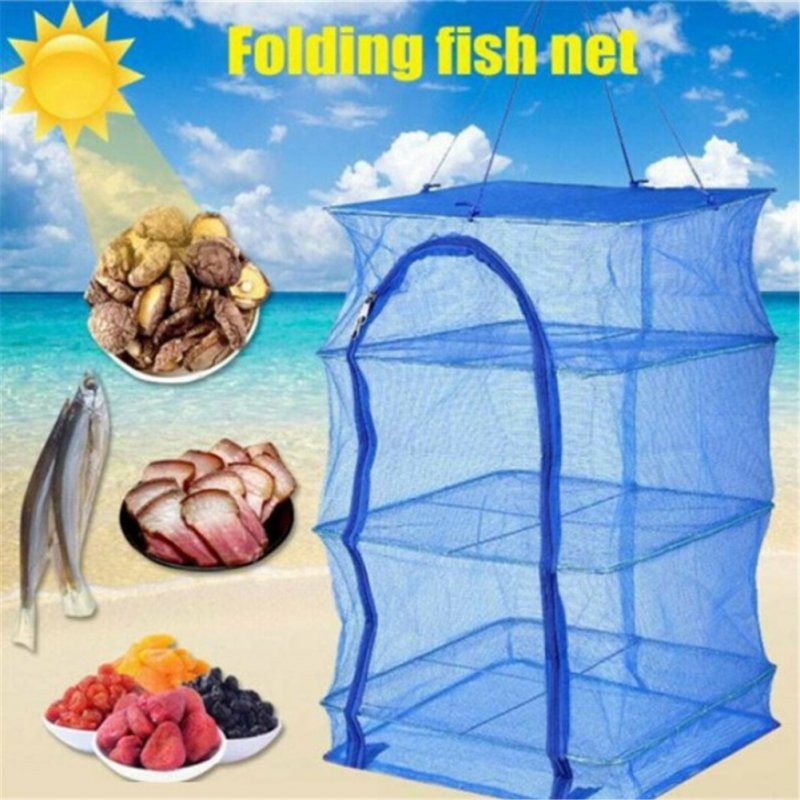 3-layer Drying  Net Folding Zipper Net For Fish Vegetables Meat Fruits 45 three-story 65 high