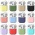 3 pcs set For Apple AirPods 2 Wireless Charger Protective Silicone Case Cover Accessories light purple