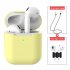3 pcs set For Apple AirPods 2 Wireless Charger Protective Silicone Case Cover Accessories yellow
