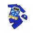 3 piece Children Split Swimwear Boys Short Sleeves Sunscreen Swimsuit Swimming Trunks With Swimming Cap Split 7 8Y XL