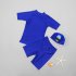 3 piece Children Split Swimwear Boys Short Sleeves Sunscreen Swimsuit Swimming Trunks With Swimming Cap Split 7 8Y XL
