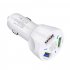 3 port Usb Car Fast Charger Dc 12 24v Multi port 1 1a 2a 2 1a Lighting Display Charging Stand Bracket White