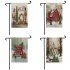 30 45cm Christmas Double sided Printing Garden  Flag Without Flagpole Decoration Props car