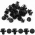 30 Pcs Black Plastic Rivet Style Body Trim Panel Retainer Clips Universal Application
