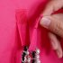 30 Pocket 24 Hanging Loop Storage Bag Jewelry Holder Necklace Bracelet Earring Ring Organizer Jewelry Bag 83 45cm red