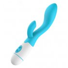 30 Speed Vibration Dildo Rabbit Vibrator For Women Usb Charge Dual Motor G Spot Vibrators Female Sex Toys blue_Rechargeable