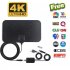 3000miles Range 1080p Hd Digital Tv Antenna Indoor Outdoor Dvb t2 Tv Antenna with Amplifier Signal Booster Black