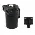 300ML Oil Catch Can Kit Universal Aluminum Oil Separator Catch Can With Breather Filter 6mm 8mm 10mm Adapters Baffled Tank Reservoir Automobile Accessories blac