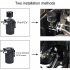 300ML Oil Catch Can Kit Universal Aluminum Oil Separator Catch Can With Breather Filter 6mm 8mm 10mm Adapters Baffled Tank Reservoir Automobile Accessories blac