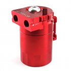 300ML Oil Catch Can Kit Universal Aluminum Oil Separator Catch Can With Breather Filter 6mm 8mm 10mm Adapters Baffled Tank Reservoir Automobile Accessories red