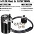 300ML Oil Catch Can Kit Universal Aluminum Oil Separator Catch Can With Breather Filter 6mm 8mm 10mm Adapters Baffled Tank Reservoir Automobile Accessories red