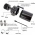300ML Oil Catch Can Kit Universal Aluminum Oil Separator Catch Can With Breather Filter 6mm 8mm 10mm Adapters Baffled Tank Reservoir Automobile Accessories red