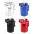 300ML Oil Catch Can Kit Universal Aluminum Oil Separator Catch Can With Breather Filter 6mm 8mm 10mm Adapters Baffled Tank Reservoir Automobile Accessories red