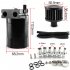 300ML Oil Catch Can Kit Universal Aluminum Oil Separator Catch Can With Breather Filter 6mm 8mm 10mm Adapters Baffled Tank Reservoir Automobile Accessories red