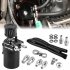 300ML Oil Catch Can Kit Universal Aluminum Oil Separator Catch Can With Breather Filter 6mm 8mm 10mm Adapters Baffled Tank Reservoir Automobile Accessories red