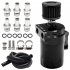 300ML Oil Catch Can Kit Universal Aluminum Oil Separator Catch Can With Breather Filter 6mm 8mm 10mm Adapters Baffled Tank Reservoir Automobile Accessories red