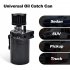 300ML Oil Catch Can Kit Universal Aluminum Oil Separator Catch Can With Breather Filter 6mm 8mm 10mm Adapters Baffled Tank Reservoir Automobile Accessories red