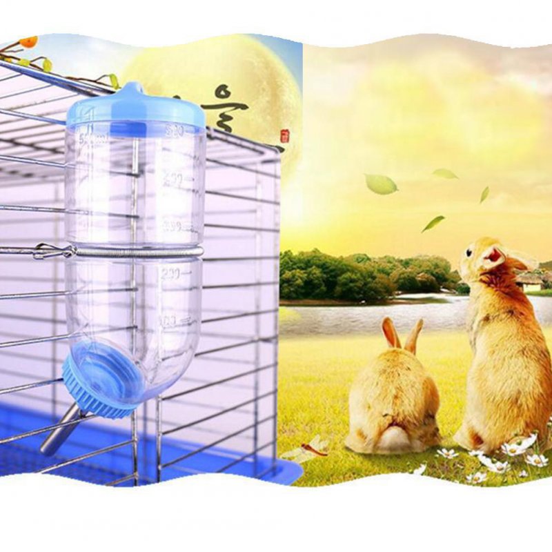 300ML Pet  Water  Dispenser Water Bottle No Drip For Rabbit Squirrel Hamster Blue