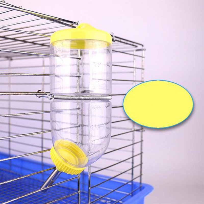 300ML Pet  Water  Dispenser Water Bottle No Drip For Rabbit Squirrel Hamster Yellow