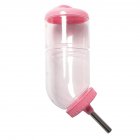 300ML Pet  Water  Dispenser Water Bottle No Drip For Rabbit Squirrel Hamster Pink
