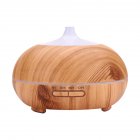 300ML Wood Grain Essential Oil Diffusers Ultrasonic Humidifier Portable Aromatherapy Diffuser with 7 Colors LED Light Air Purifiers UK Plug 