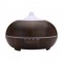 300ML Wood Grain Essential Oil Diffusers Ultrasonic Humidifier Portable Aromatherapy Diffuser with 7 Colors LED Light Air Purifiers Dark wood grain British regu