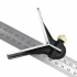 300MM Carpenter Tools Combination Square Angle Ruler Stainless Steel Protractor 4pcs set