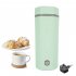 300W Portable Travel Electric Kettle Anti Scalding Design 304 Stainless Steel Fast Water Boil Tea Pot Suitable For Milk Coffee Water Tea Green  US plug 