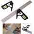 300mm  12   Adjustable Engineers Combination Try Square Right Angle Ruler Set  As shown