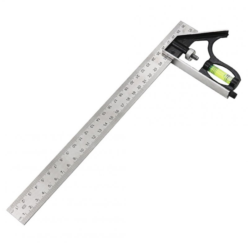 300mm Angle Ruler Built-in Spirit Level 45 Degree Woodworking Measuring Tool Set